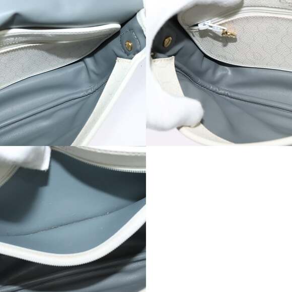 DIOR Honeycomb Canvas Shoulder Bag Pvc White Gold - Picture 12 of 12